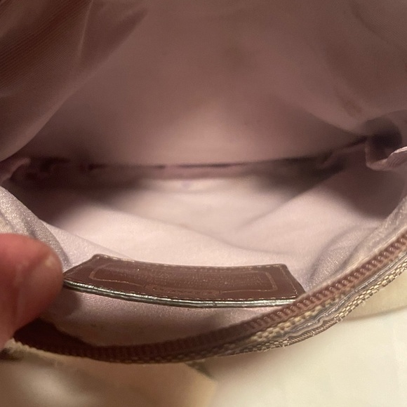 Coach Parker Crossbody Bag In Signature Crème Jacquard W Gold Accents GUC - Picture 9 of 16